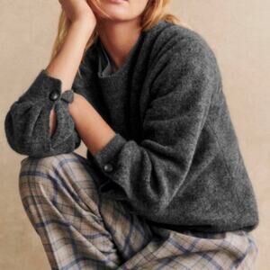 Sezane Louisa Jumper Sweater in Charcoal Gray Size XS